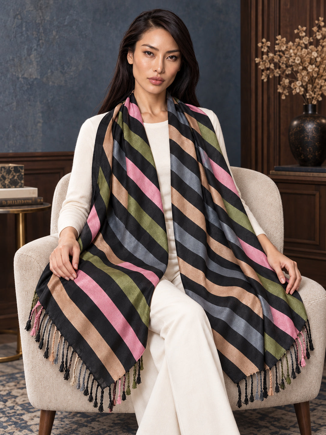 WV-657 | Woven stole | Elegant drape 1