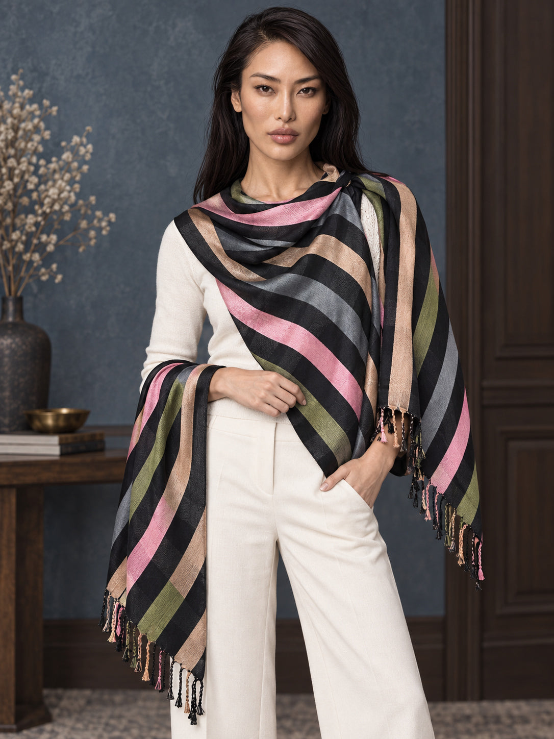 WV-657 | Woven stole | Elegant drape 2