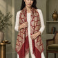 WVST-109-MAROON | Woven stole | Elegant drape 4
