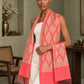 WVST-109-PINK | Woven stole | Elegant drape 2