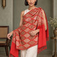 WVST-109-RED | Woven stole | Elegant drape 2