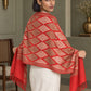 WVST-109-RED | Woven stole | Elegant drape 5
