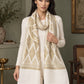 WVST-109-WHITE | Woven stole | Elegant drape 4