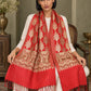WVST-110-RED | Woven stole | Elegant drape 1