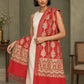 WVST-110-RED | Woven stole | Elegant drape 2