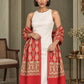 WVST-110-RED | Woven stole | Elegant drape 3