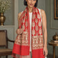 WVST-110-RED | Woven stole | Elegant drape 4
