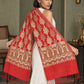 WVST-110-RED | Woven stole | Elegant drape 5