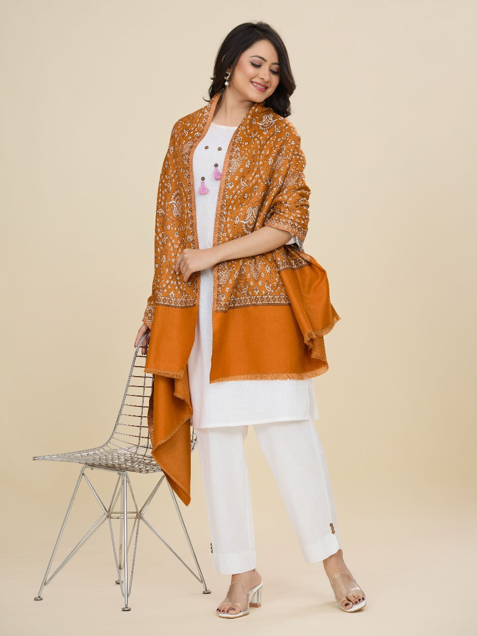 Weavers Villa - Women's Beautiful Shawl | Ethnic & Modern, Scarf or Stole for Casual & Formal Wear | Winter Shawls for Ladies