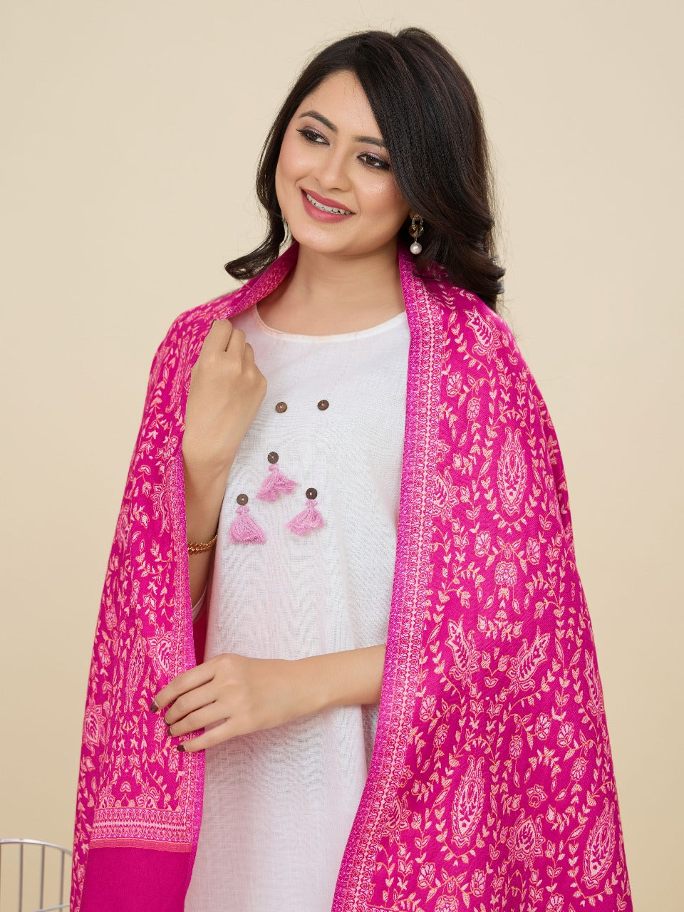 Weavers Villa - Women's Beautiful Shawl | Ethnic & Modern, Scarf or Stole for Casual & Formal Wear | Winter Shawls for Ladies