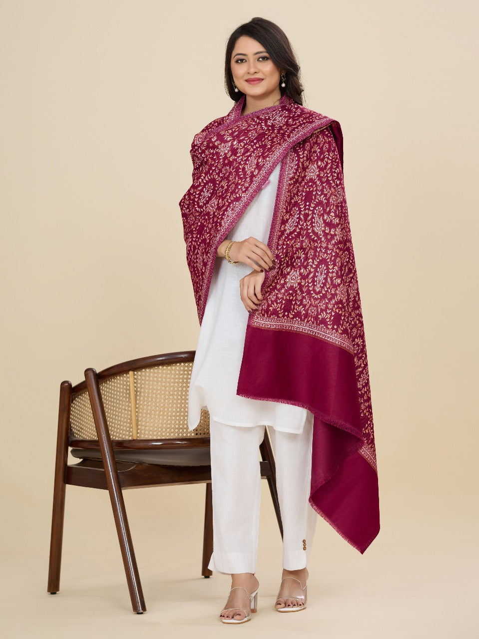 Weavers Villa - Women's Beautiful Shawl | Ethnic & Modern, Scarf or Stole for Casual & Formal Wear | Winter Shawls for Ladies