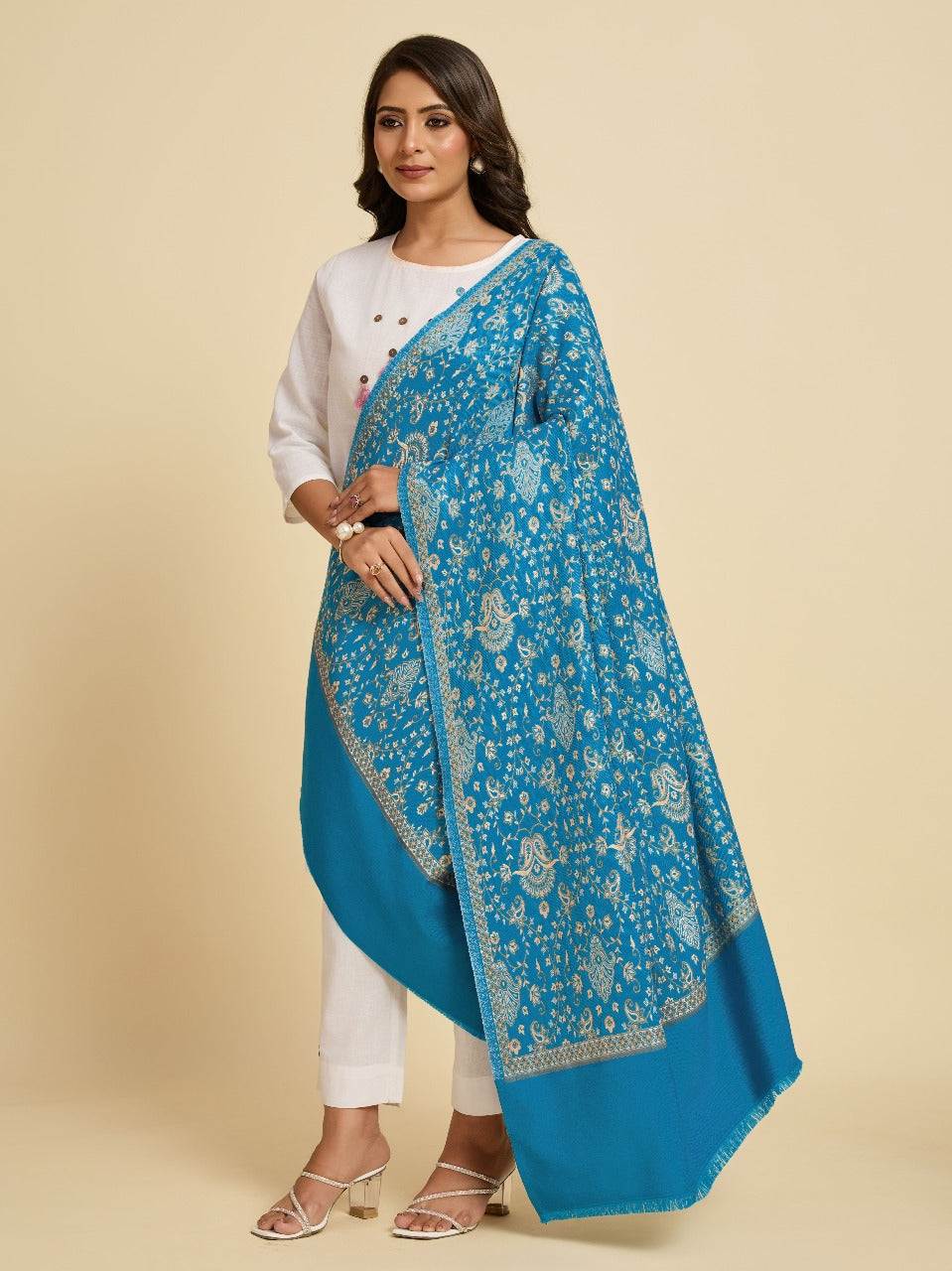 Weavers Villa - Women's Beautiful Shawl | Ethnic & Modern, Scarf or Stole for Casual & Formal Wear | Winter Shawls for Ladies