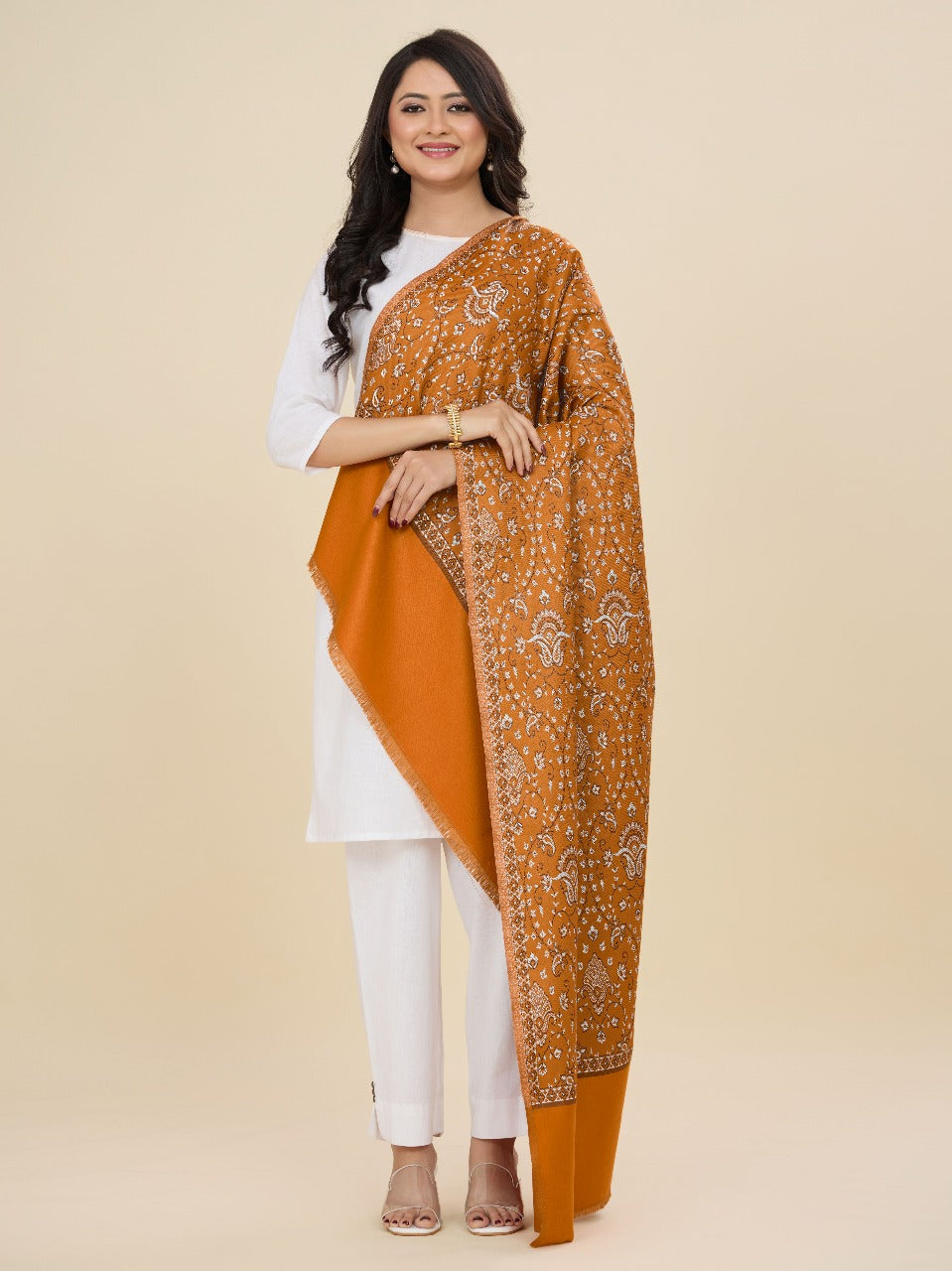 Weavers Villa - Women's Beautiful Shawl | Ethnic & Modern, Scarf or Stole for Casual & Formal Wear | Winter Shawls for Ladies