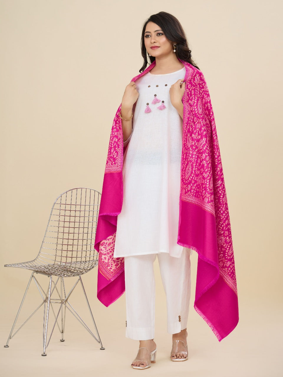 Weavers Villa - Women's Beautiful Shawl | Ethnic & Modern, Scarf or Stole for Casual & Formal Wear | Winter Shawls for Ladies