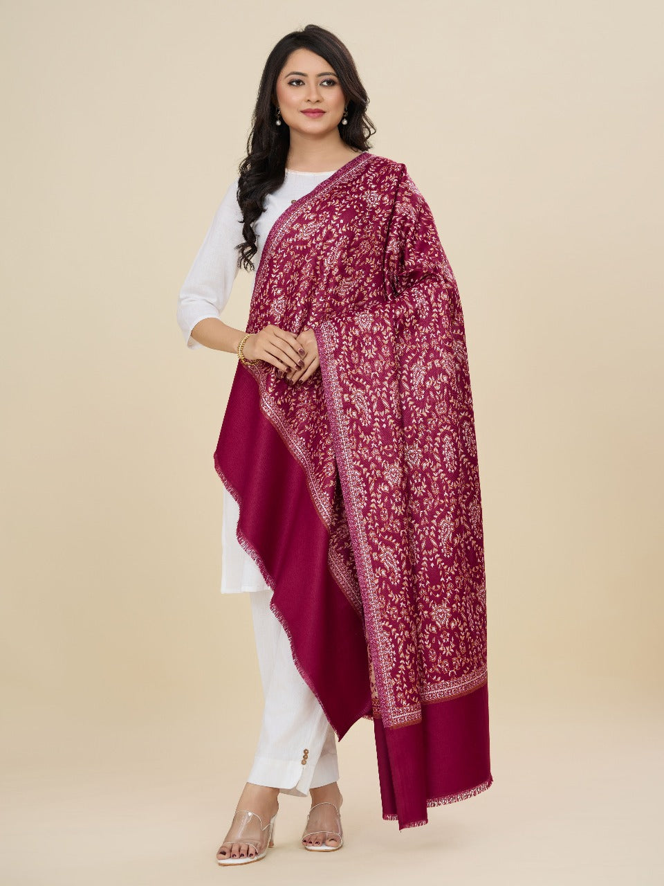 Weavers Villa - Women's Beautiful Shawl | Ethnic & Modern, Scarf or Stole for Casual & Formal Wear | Winter Shawls for Ladies