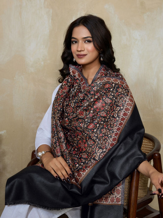 Weavers Villa Women’s Wool Blend Shawl – Lightweight, Warm & Stylish, 100 × 200 CM