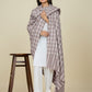 Weavers Villa Women's Classic Check Design Acro Woolen Shawl, 112cm x 225cm