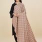 Weavers Villa Women's Classic Check Design Acro Woolen Shawl, 112cm x 225cm