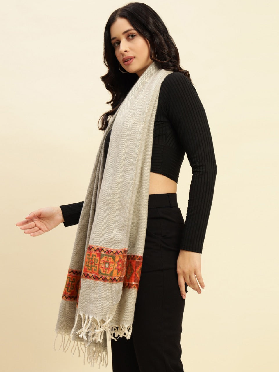 Weavers Villa Men's Kullu Design Wool Blend Lohi/Shawl [50 X 100] : Buy Online at Best Price in KSA - Souq is now