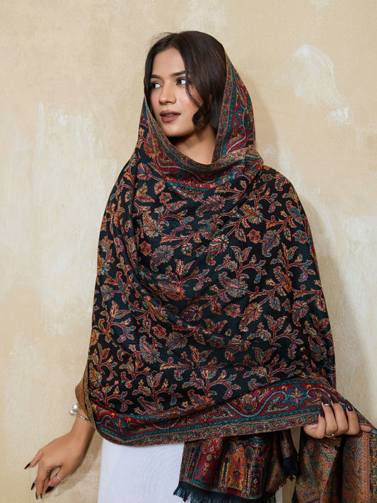 Weavers Villa Women’s Kani Design Wool Shawl – Elegant & Timeless Wrap