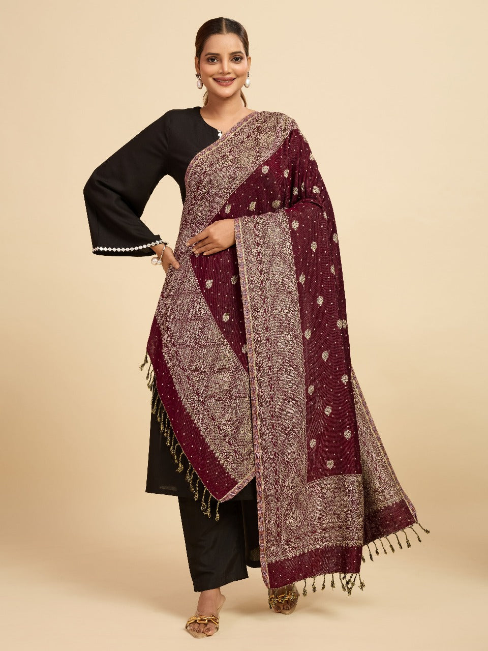 Women's 100% Soft Viscose Woven Women's Scarf, Stoles (28" x 80")