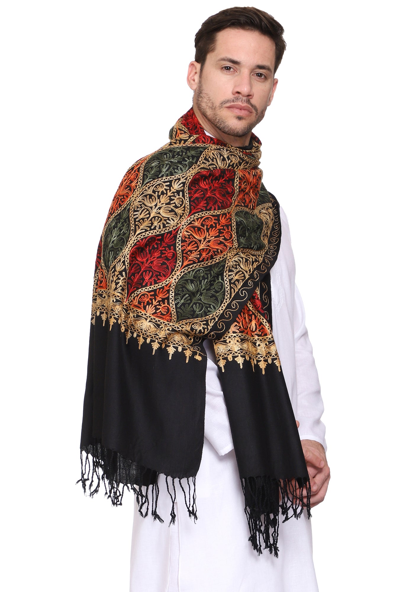 Men's Matka Embroided Cashmilon Shawl