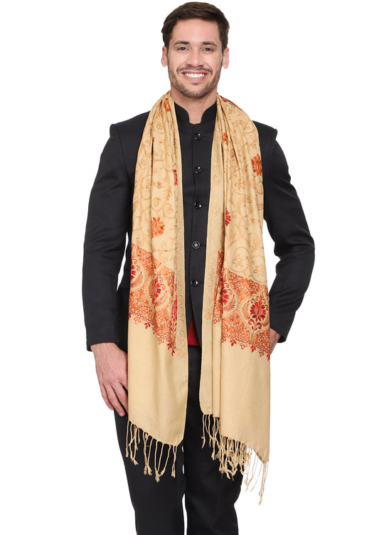 Men's Paisley Embroided Cashmilon Shawl