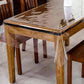 Weavers Villa PVC Plain Rectangular 4 Seater Centre Table Cover (Transparent)