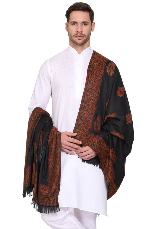 Men's Woven Poly Wool Blend Shawl