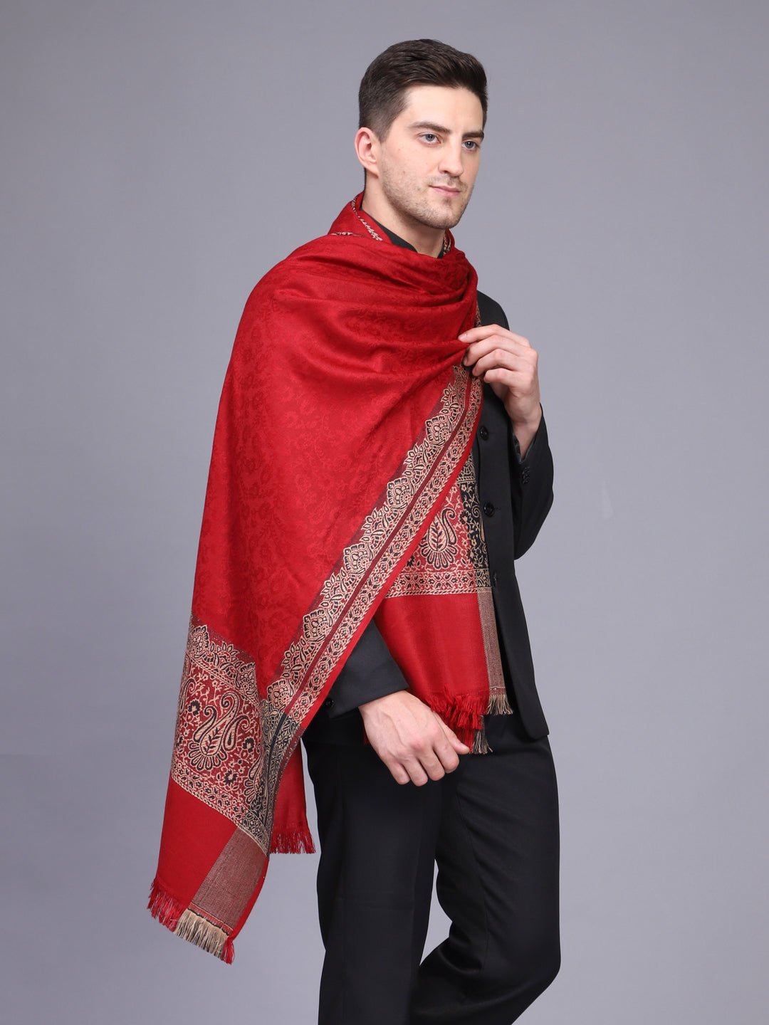 Men's Woven Acro Wool Shawl