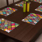 Weavers Villa PVC Printed Table Placemats for Dining Table, Fridge and Kitchen (43 cm X 28 cm) - Set of 6 Pieces