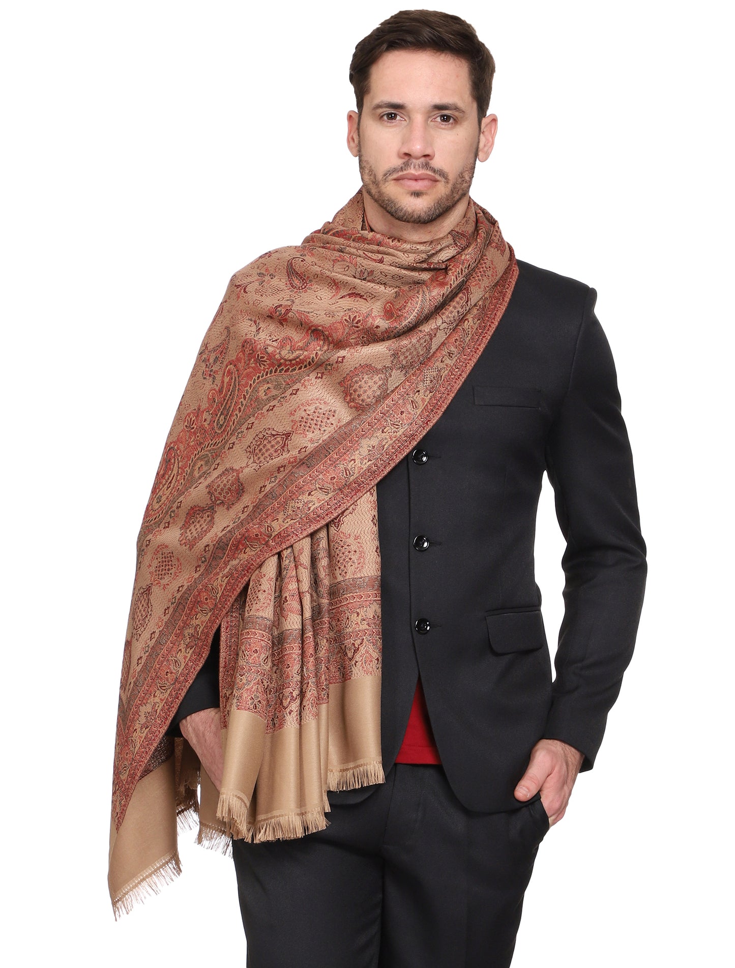 Men's Woven Acro Wool Shawl