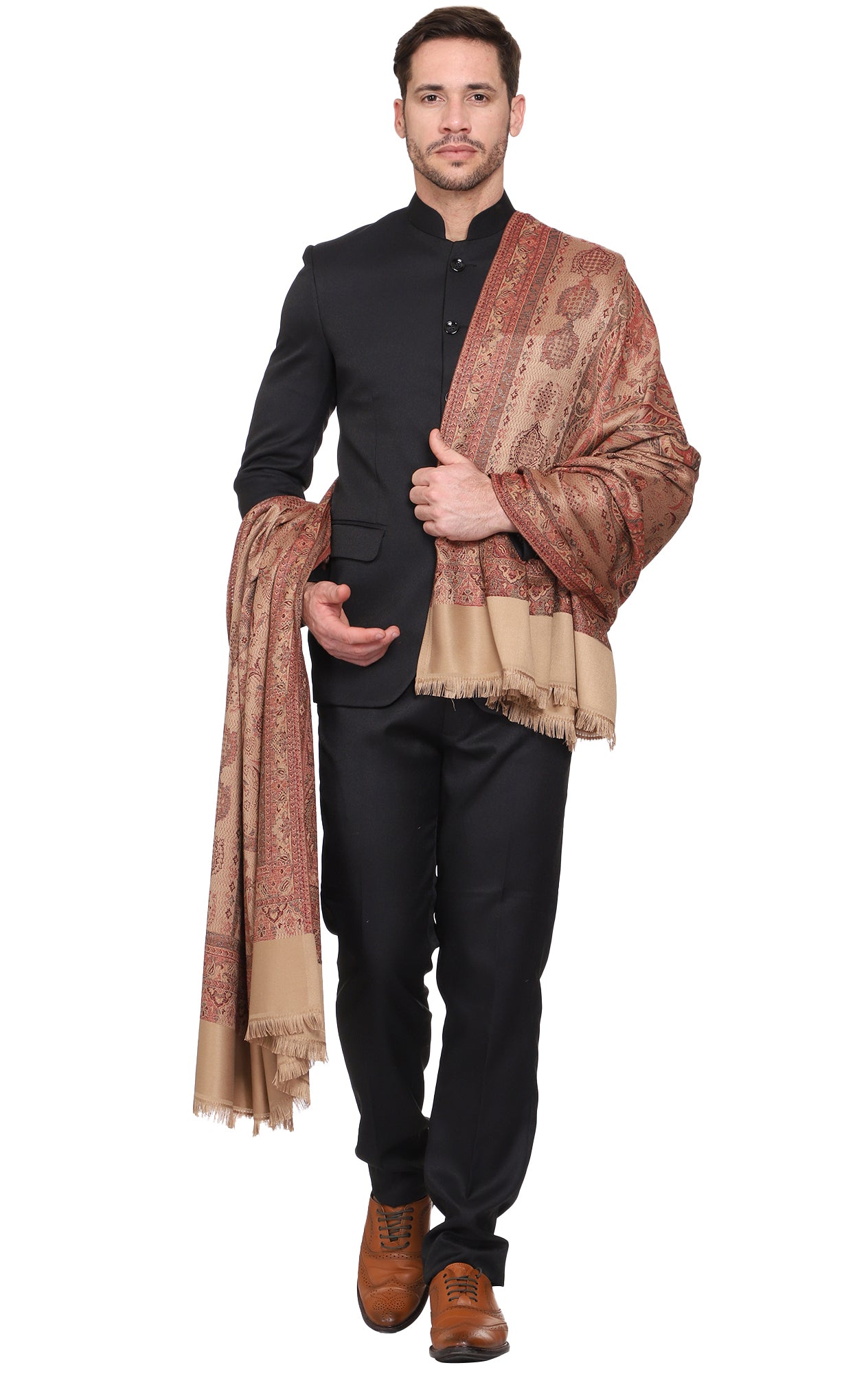 Men's Woven Acro Wool Shawl