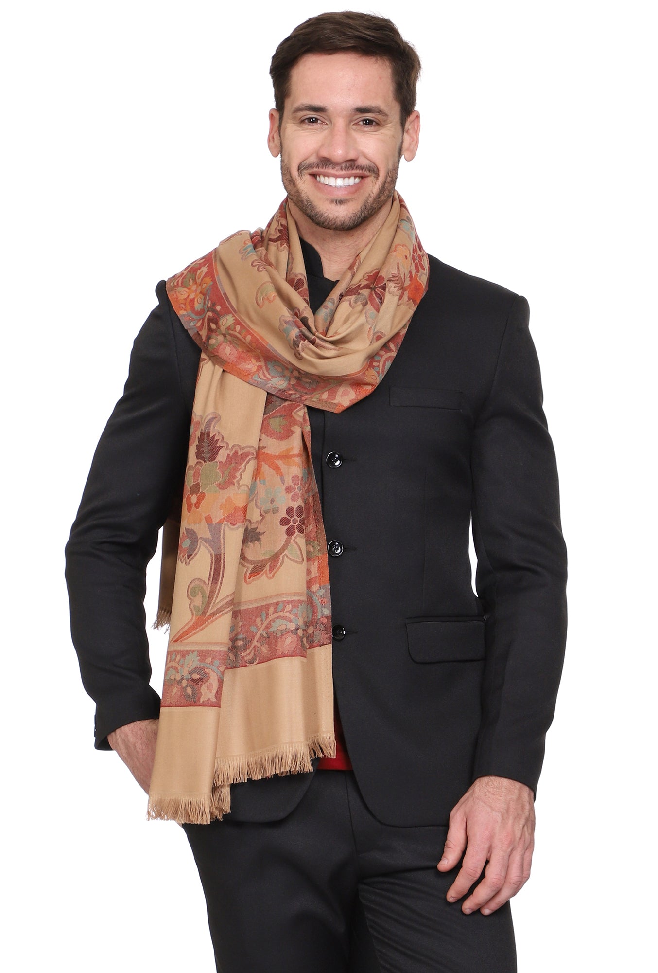 Men's Woven Acro Wool Shawl