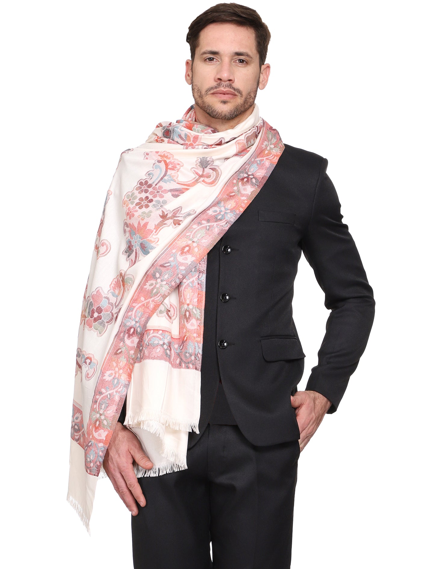 Men's Woven Acro Wool Shawl