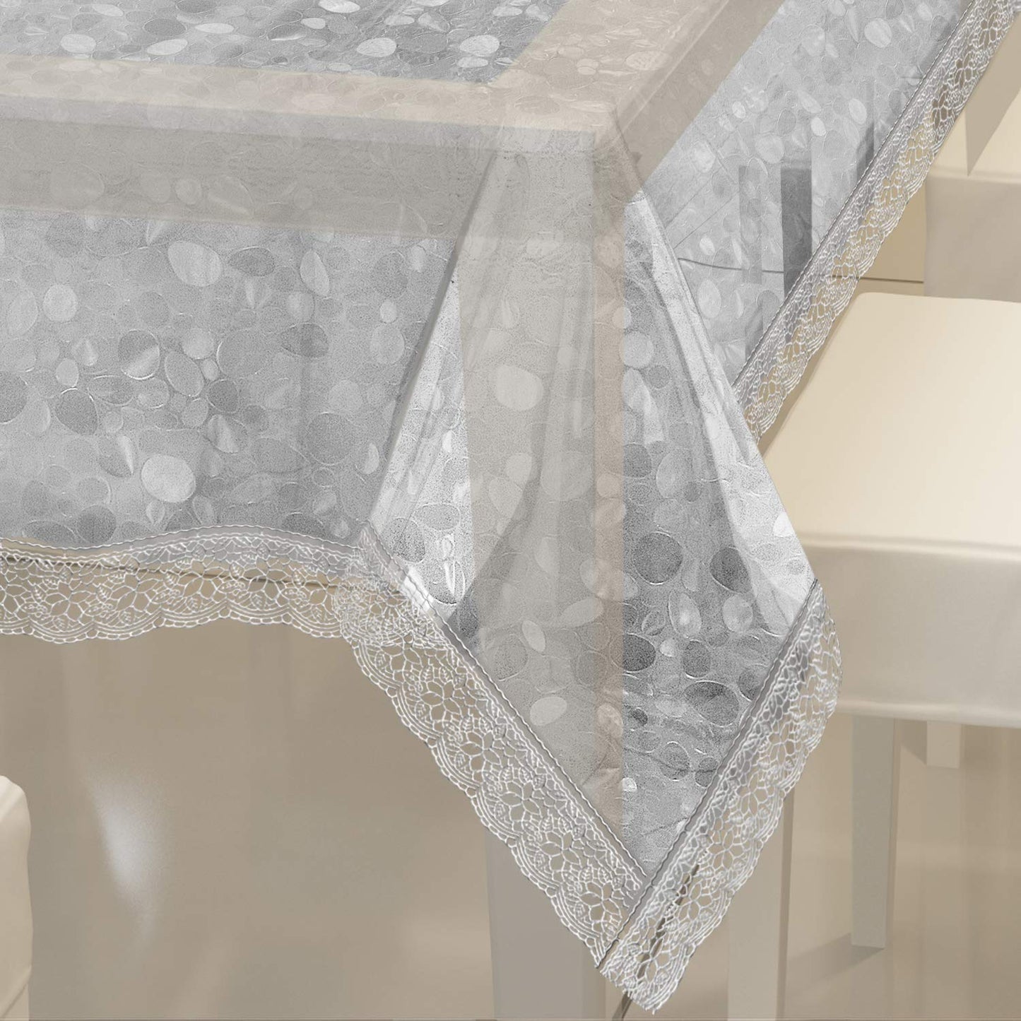 Weavers Villa PVC 6 Seater 3D Transparent Dining Table Cover