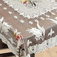 Weavers Villa Cotton flowered Rectangular 6 Seater Table Cover - ( Pack of 1)