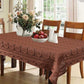Weavers Villa Floral Cotton Net Rectangular 6 Seater Dining Table Cover (60x90 Inches, Pack of 1)
