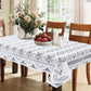 Weavers Villa Floral Cotton Net Rectangular 6 Seater Dining Table Cover (60x90 Inches, Pack of 1)