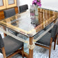 Weavers Villa PVC Transparent Rectangular Solid Plastic 6 Seater Dining Table Cover [60x90 Inches,Pack of 1]