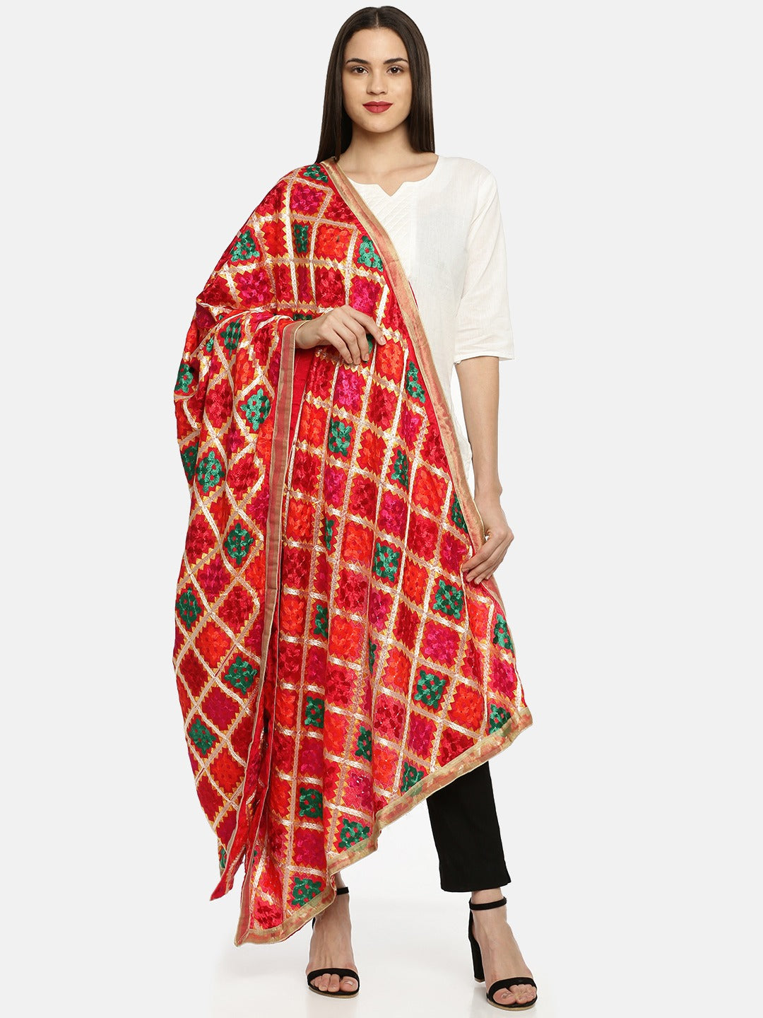 The Heavy Embroidered Phulukari Dupatta