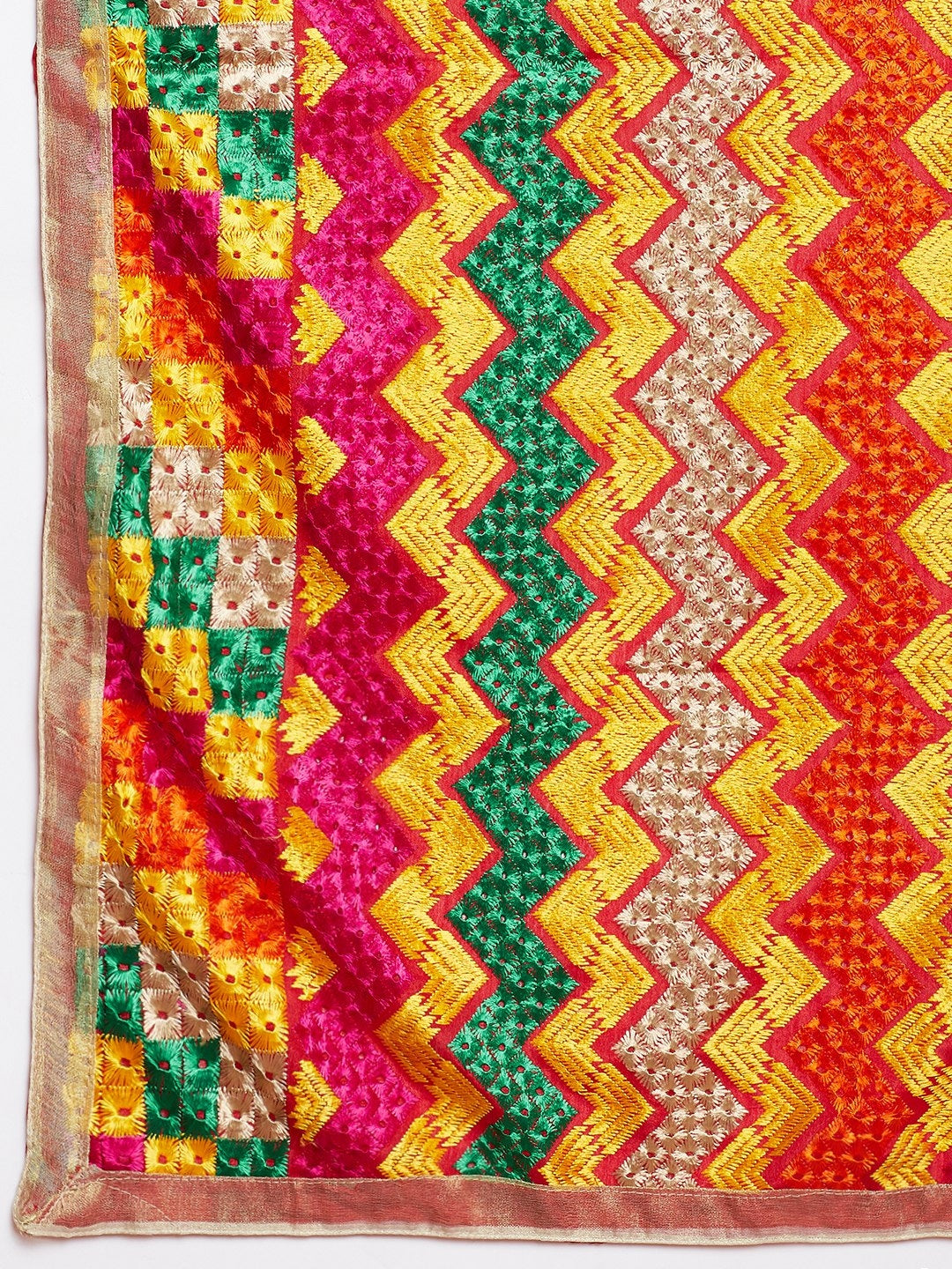 The Heavy Embroidered Phulukari Dupatta