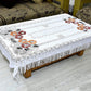 Weavers Villa Cotton Net Frills Center Table Cover 4 Seater (40 X 60 Inches)