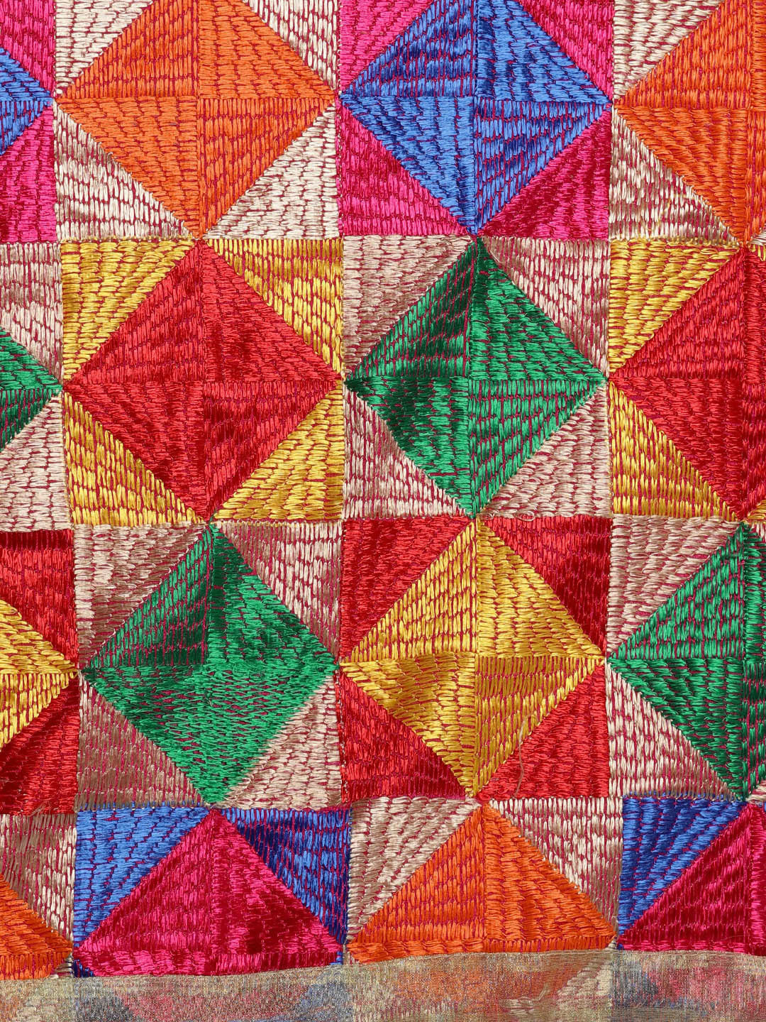 HV-PANKH — original Phulkari embroidery detail