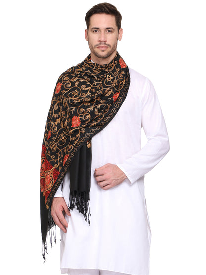 Men's Paisley Embroided Cashmilon Shawl