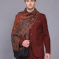 Men's Paisley Design Woven Poly Wool Blend Shawl
