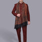 Men's Paisley Design Woven Poly Wool Blend Shawl