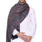 Men's Paisley Design Woven Poly Wool Blend Shawl