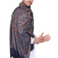 Men's Paisley Design Woven Poly Wool Blend Shawl