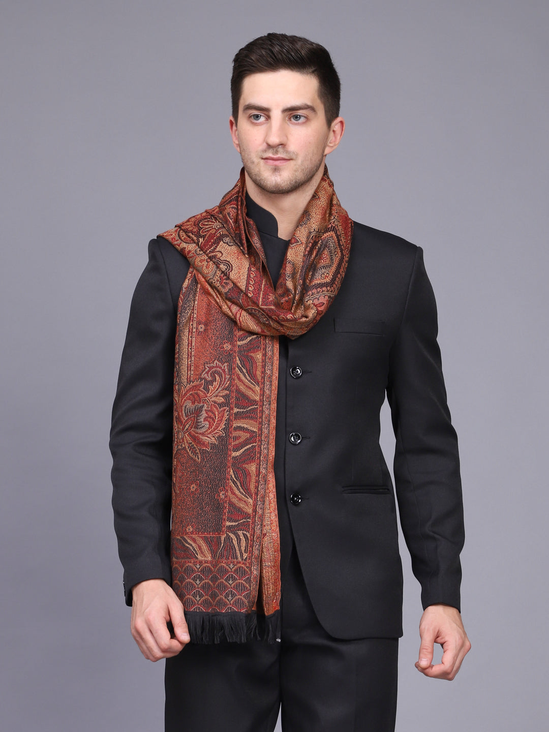 Men's Woven Poly Wool Blend Shawl